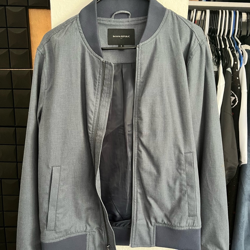 Blue Banana Republic Bomber Jacket
